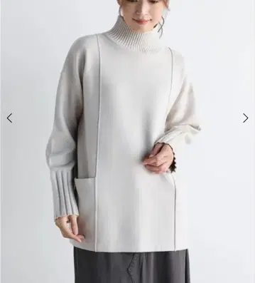 MEDOC 하이넥 사이드 포켓 니트