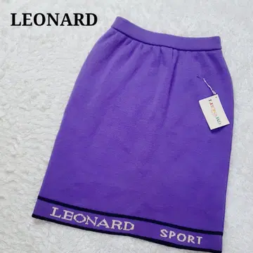 LEONARD 레오나르 로고 니트 스커트 M