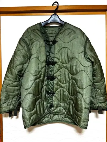 차이나 버튼 퀼팅 라이너 코트 자켓