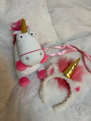 플러피 유니콘 머리띠 & 가방