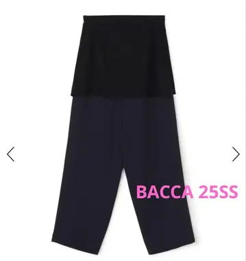 BACCA 조젯 새틴 스커트 팬츠 블랙/네이비 택 포함 새상품