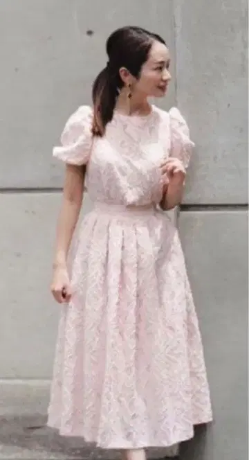 akiki 컷 자카드 스커트 핑크