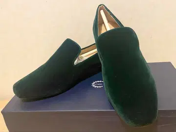 다크 그린 벨벳 플랫슈즈 23.0cm