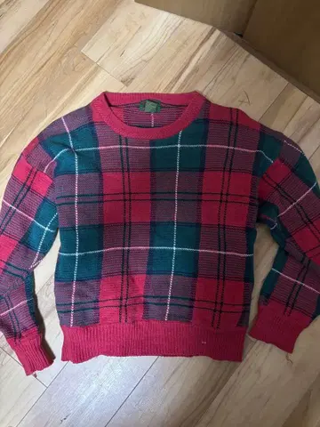 Boston Traders 체크 무늬 니트 L 사이즈