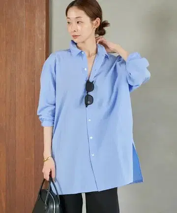 Plage Washerlongshirt 블루
