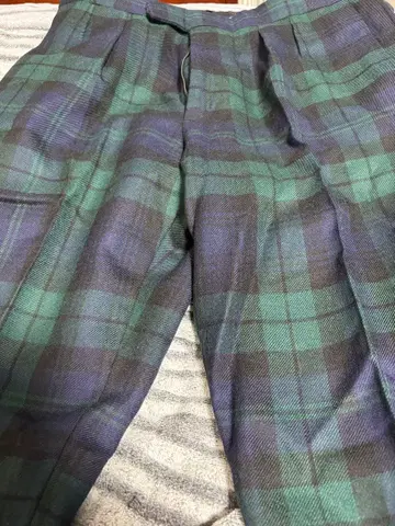 베르나르 장스 사이드 조절 블랙워치 슬랙스