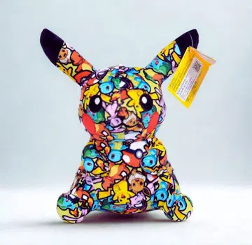 [컨디션 최상] 컬러풀 피카츄 봉제 인형 약 20cm