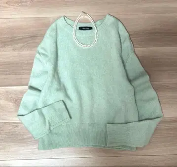 1회 착용 새상품급 언타이틀 23AW 레그 오브 마톤 울100 니트 2