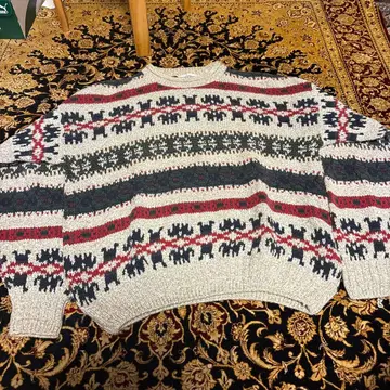 빈티지 니트 총무늬 니트 90s 아일랜드