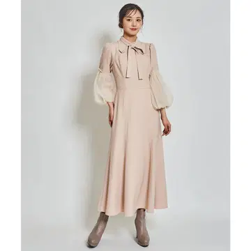 엘레강트한 리본 포함 원피스