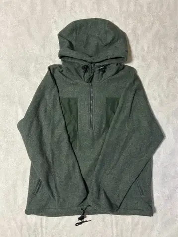 90s 새상품급 그로브 박스 하프 지퍼 플리스 후드티 그린