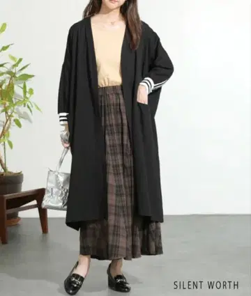 SILENT WORTH 블랙 롱 원피스