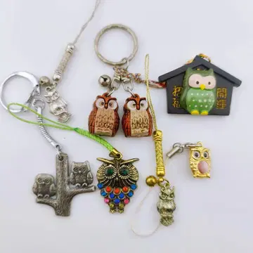 올빼미 키링 7개 부엉이 행운 행운의 물건
