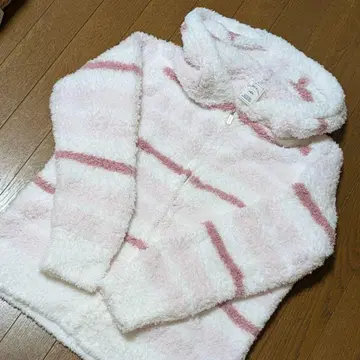 [택 포함 새상품] 젤라또피케 랜덤 보더 후드티 룸웨어 핑크