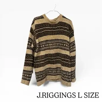 J.RIGGINGS 니트 스웨터 L 사이즈 구제 의류 빈티지풍