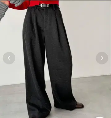 CANAL JEAN 기모 턱 와이드 팬츠