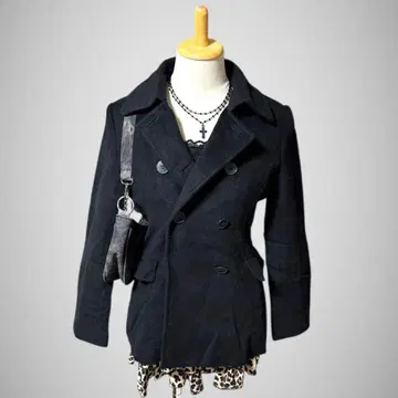 피코트 울 코트 자켓 다크코어 Y2K 펑크 록 NANA