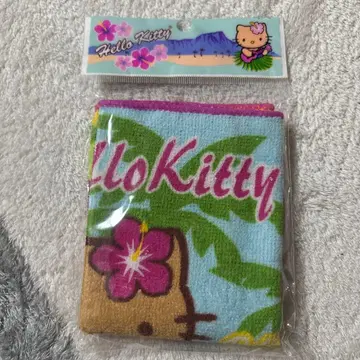 선탠 키티 하와이 한정판 미니 핸드 타월 하이비스커스 미사용 새상품