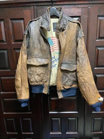 천연 가죽 TYPE A-2 봄버 자켓