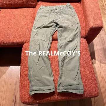 The REALMcCOY'S 올리브 그린 베이커 팬츠 S used