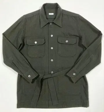 새상품급 [ ORIAN ] 플란넬 원단 사파리 셔츠 자켓 이탈리아제 S