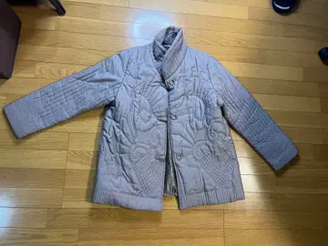 베이지 퀼팅 자켓 M-L