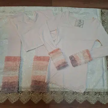 gelato pique 룸웨어 프릴 핑크 긴팔 프리 사이즈