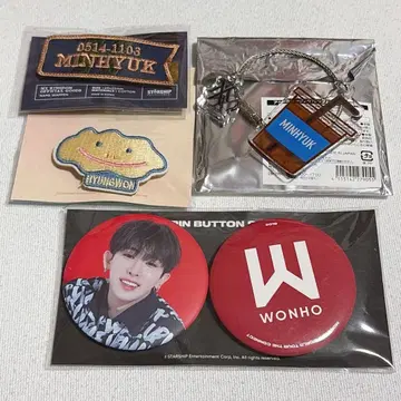 monsta x 와펜 캔뱃지 원호 민혁 키링