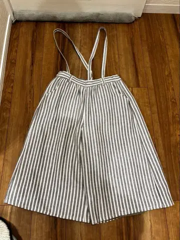 Samansa Mos2 2way 스트라이프 와이드 팬츠 화이트