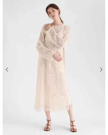 새상품 Ample 야마다야 2way 코드 레이스 메쉬 원피스