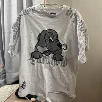 GALFY 갈피 병에 물든 T셔츠 화이트 L사이즈