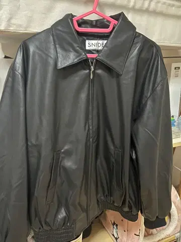 SNIDEL 블랙 가죽 자켓