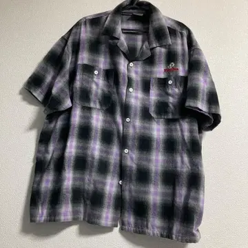 Bless You All 체크 무늬 플란넬 셔츠