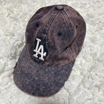 LA 로고 브라운 야구 모자