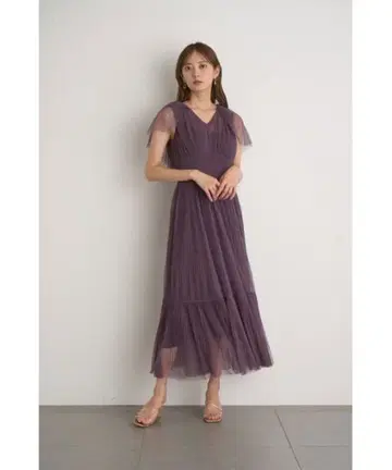 snidel 케이프 튤 드레스