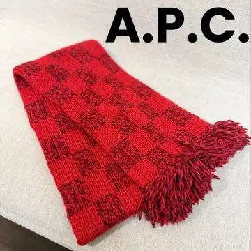 A.P.C. 울 머플러 빨간색