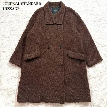 새상품급 저널 스탠다드 레사쥬 MARINI 트위드 스탠드 코트