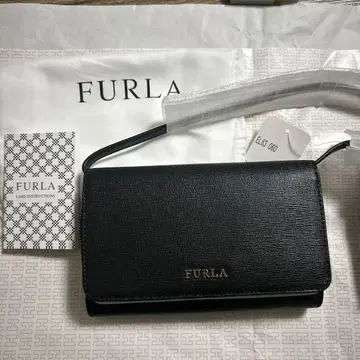 FURLA 블랙 가죽 숄더백