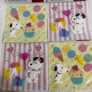 새상품 미사용 일괄 4장 젤 제무 스누피 PEANUTS