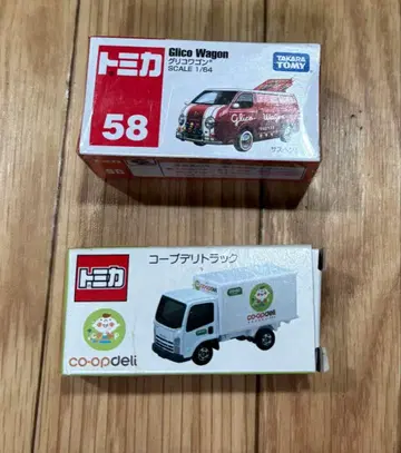 토미카 Glico Wagon & 코프델리 트럭 세트