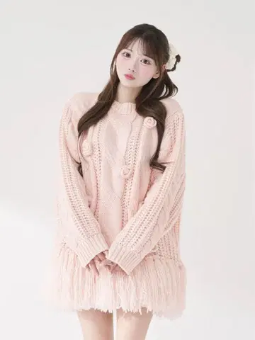 Darich 로즈 모티브 니트 튜닉