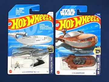 핫휠 2대 세트 엔터프라이즈 / 스타워즈 랜드스피더