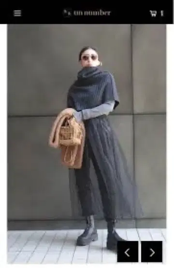 새상품 앤넘버 샤샤 스커트 블랙