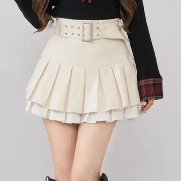 Darich 더블 플리츠 미니 스커트