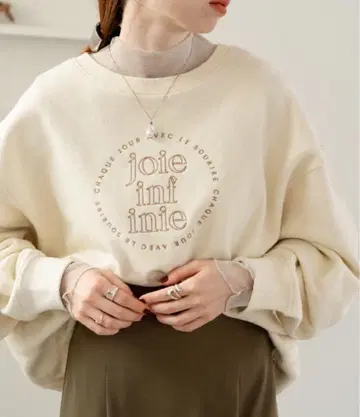 hinari 로고 자수 오버 사이즈 맨투맨