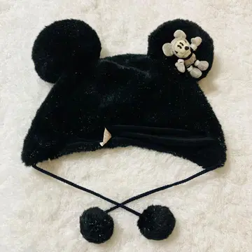 도쿄 디즈니 리조트 미키 귀도리 모자 팬캡 털방울