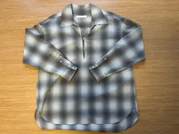 HIGH-TWIST OMBRE CHECK SKIPPER SHIRT