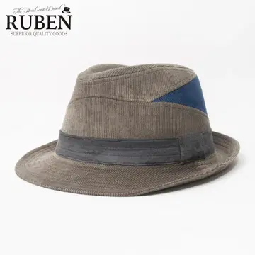 새상품 RUBEN 루벤 코듀로이 패치워크 중절모 그레이