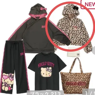 산리오 헬로키티 레오파드 무늬 아베일 M L