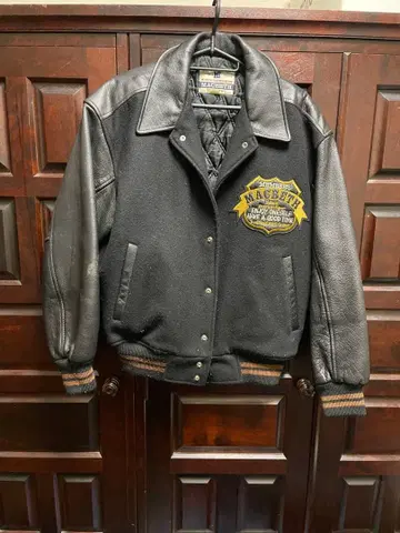 MACBETH 바시티 자켓 블랙